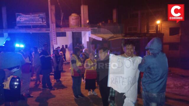 Vecinos retienen y golpean a presunto ladrón en Huancayo
