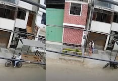 Trujillo: Delincuente golpea a mujer y le roba celular (VIDEO)