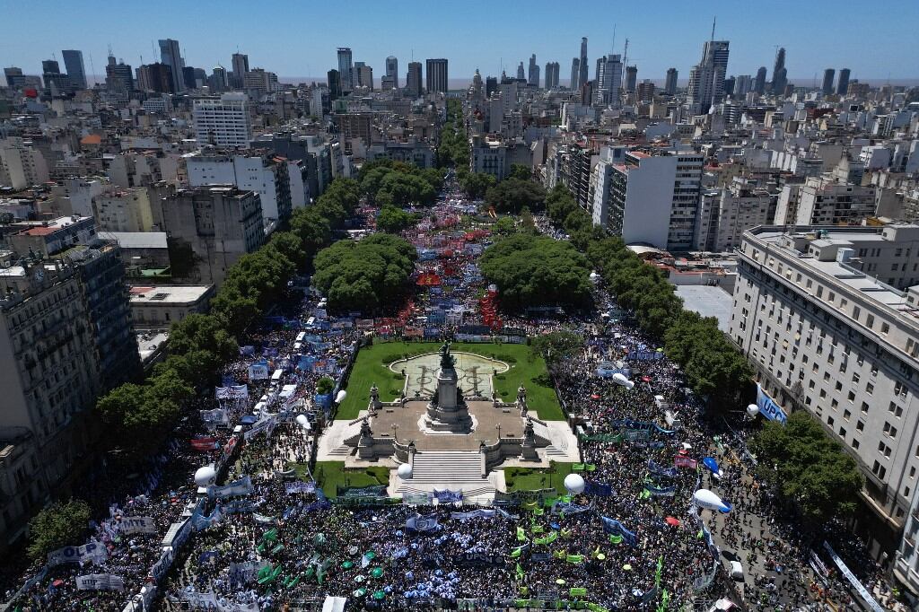 Buenos Aires hoy, miércoles 24 de enero. (Photo by Tomas CUESTA / AFP)