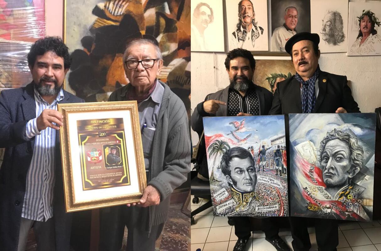 Víctor Delfín, Enrique Galdós y Miguel Brenner recibirán el título de Embajadores del Arte de América. (Foto: Instagram)