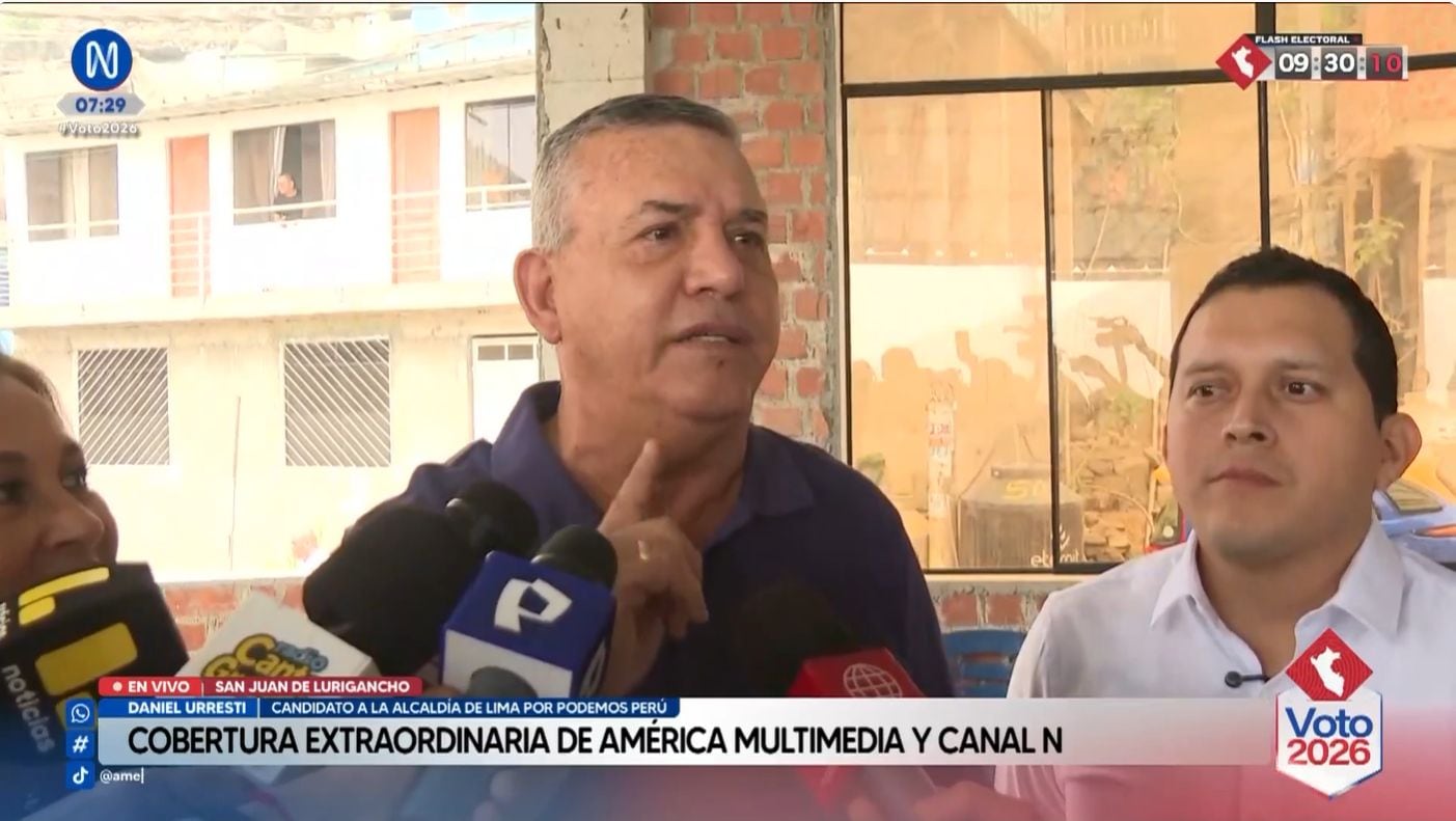 Daniel Urresti dijo que sería inconstitucional que el JNE le entregue credenciales a Rafael López Aliaga. (Foto: Captura América TV)