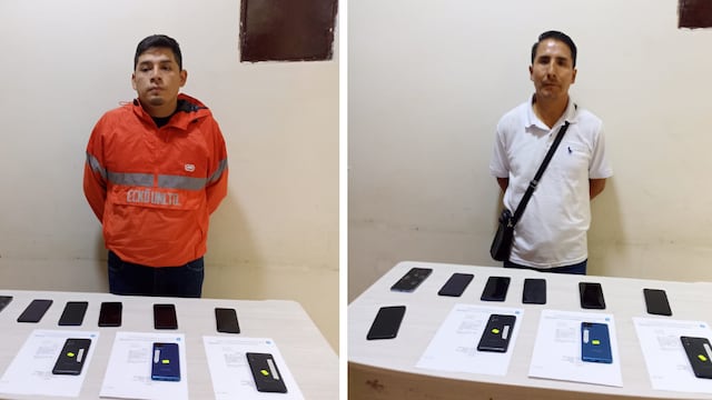 Policía detienen a sujetos en posesión de 10 celulares robados en Ayacucho