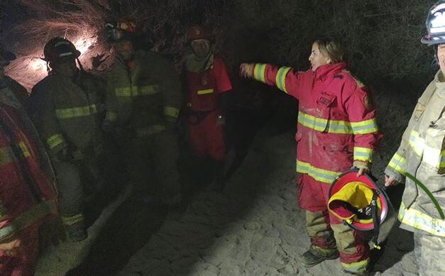 Bombero herido en la provincia de Camaná. (Foto: GEC)