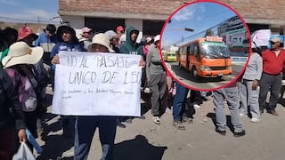 Pasajeros protestan contra Unión AQP por pasaje s/1.00 y maltrato a estudiantes de Alto Selva Alegre