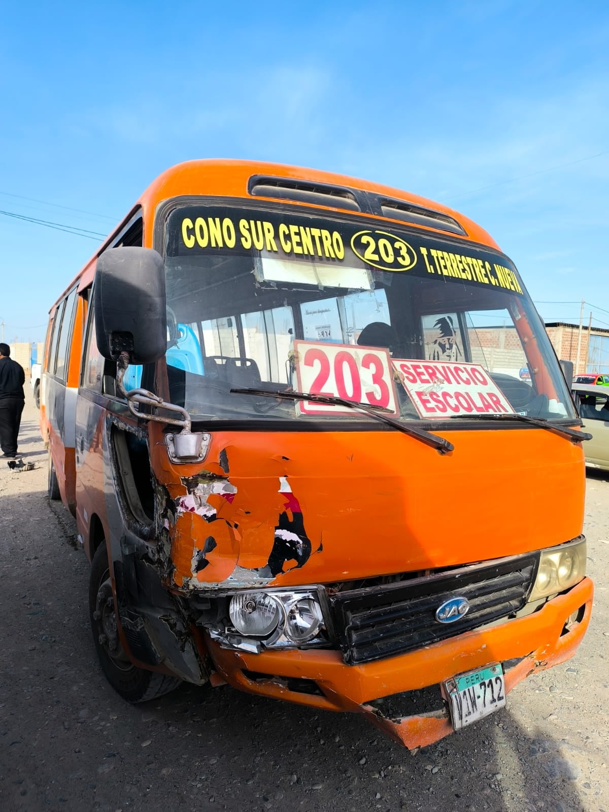 Bus se dirigía al colegio Prócer Manuel Calderón de la Barca. (Foto: Difusión)