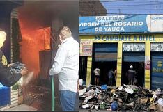 Ica: incendio devasta local de venta de libros en galería de la calle Lima