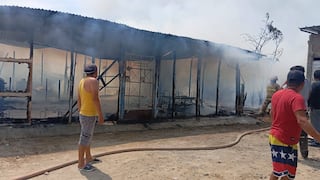 Piura: El fuego arrasa con ocho casas en dos incendios