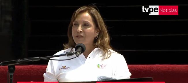 “Aquí nuevamente convoco, empezando este año, a todos los sectores, tanto en el Estado, como en el privado, los académicos, las iglesias, la sociedad civil, a todos, unámonos en una mesa de trabajo y pongámonos ahí a deliberar nuestras ideas”, expresó Dina Boluarte. CAPTURA: TV PERÚ