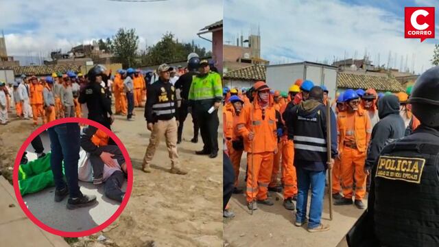 Más de dos heridos deja enfrentamiento de sindicatos de construcción civil, en Huancayo (VIDEO) 