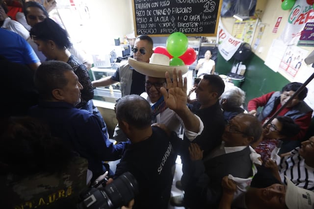 Roberto Sánchez en San Juan de Miraflores (Fotos: Jesús Saucedo/GEC)