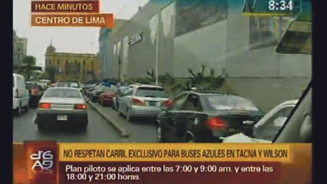 Taxistas invaden carril exclusivo del Corredor Azul (VIDEO)