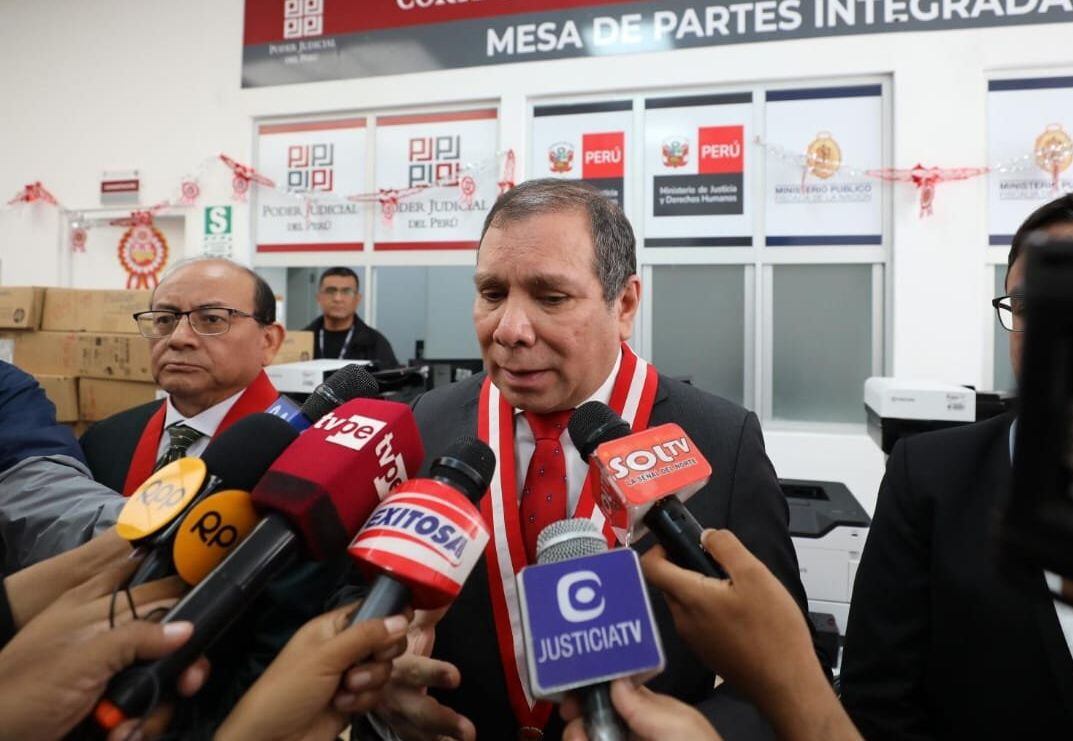 En relación con las posibles protestas anunciadas, Javier Arévalo señaló que, aunque muchos conflictos sociales tienen causas justificadas, el diálogo debe ser el camino, no la violencia. (Foto: Poder Judicial)