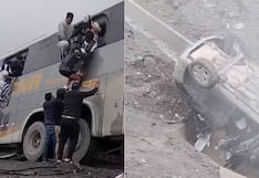Choque frontal entre bus y auto deja cuatro muertos y varios heridos en Canta-Huayllay