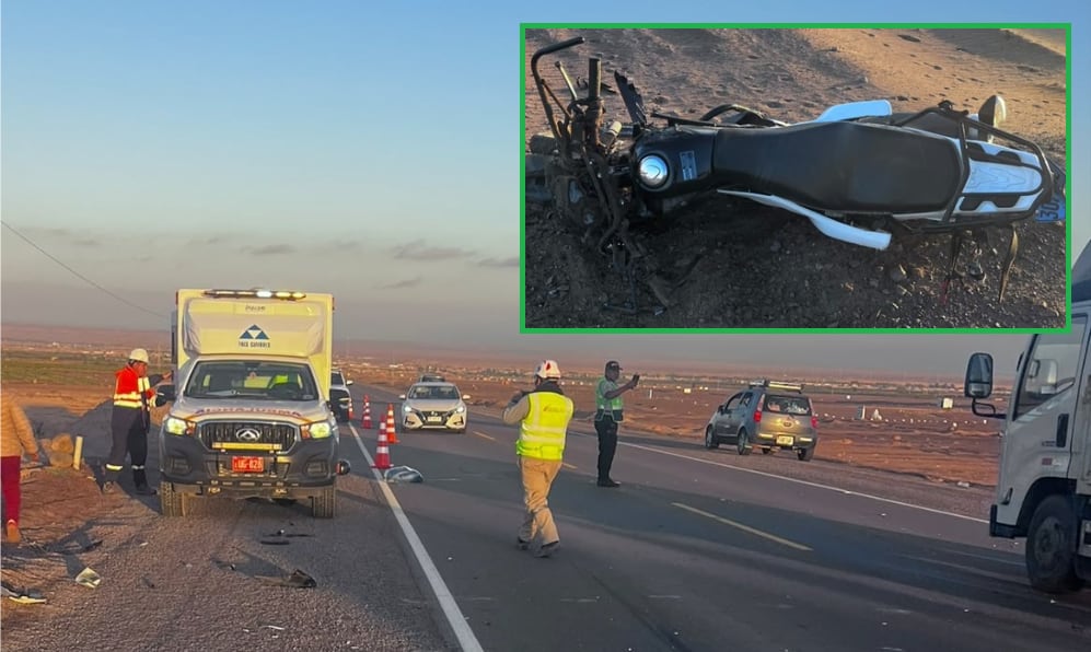 Agricultor en moto quedó grave tras choque en jurisdicción de Inclán, luego murió en el hospital Unanue