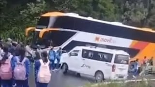 Choque entre bus interprovincial y una van deja varios heridos en carretera de Amazonas