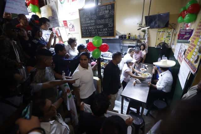 Roberto Sánchez en San Juan de Miraflores (Fotos: Jesús Saucedo/GEC)