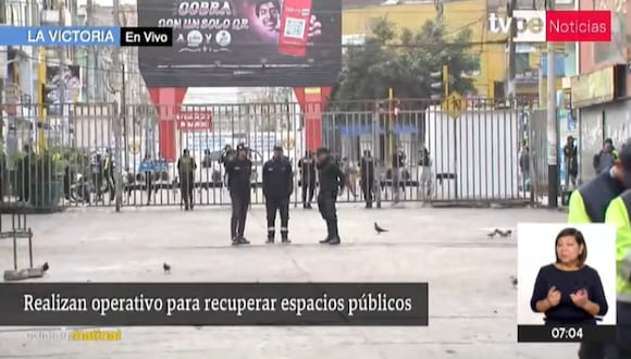 La Victoria: Operativo en Gamarra. Foto: TV Perú Noticias
