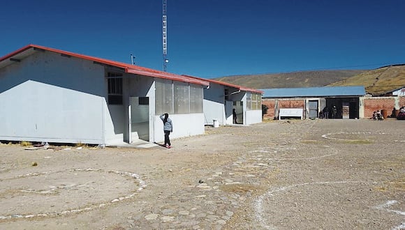 Aulas prefabricadas en colegio del centro poblado de Jachaña. Foto: cortesía.