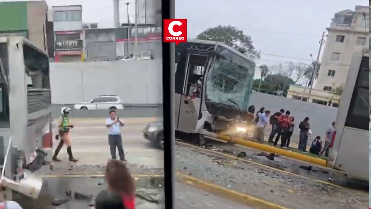 El incidente ocurrió a la altura de la estación Angamos y provocó una larga fila de buses del Metropolitano. Hasta el momento no se ha confirmado si existen heridos. (Imágenes de X)