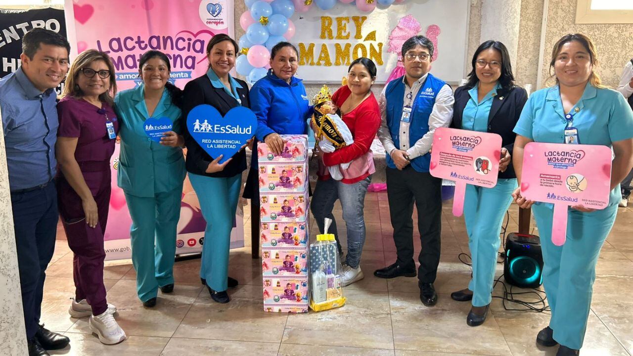 En la Semana de la Lactancia Materna, 25 madres y sus bebés participaron en la actividad promovida por EsSalud La Libertad.