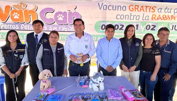 Campaña de vacunación en el distrito de José Luis Bustamante y Rivero. Foto: Shelly Layme.