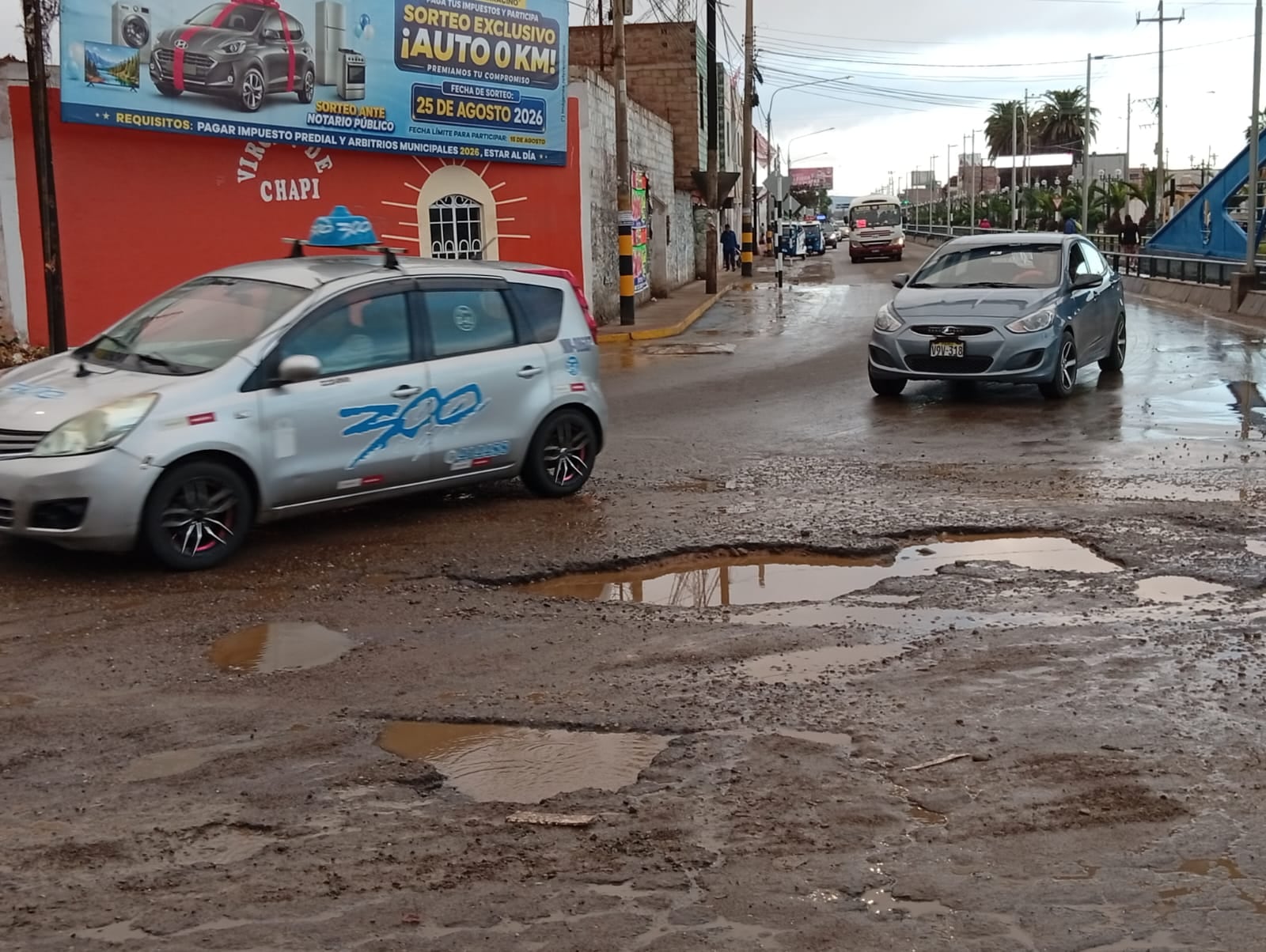 Tacna: Lluvias dañan gran parte de la pista en vías y se mantiene agua empozada en óvalos