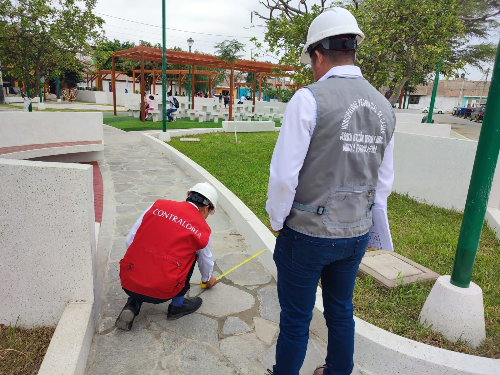 Personal de control inspeccionó la obra que se ejecutó en Casma.