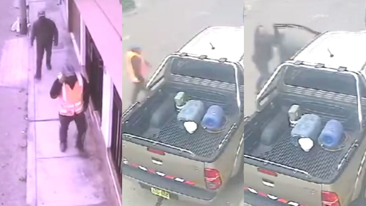 Robo ocurrió a plena luz del día y todo quedó registrado por una cámara de seguridad.