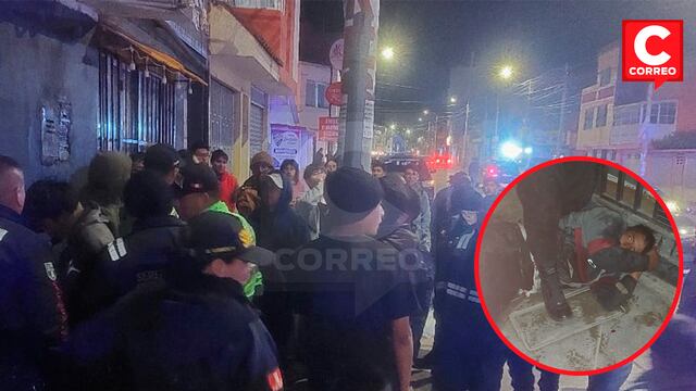 Ladrón fue retenido y golpeado por vecinos tras sustraer un parlante de un minimarket en Huancayo