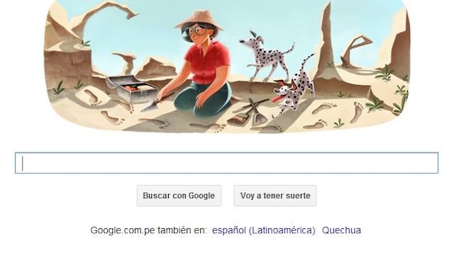 Doodle de Google rinde homenaje a la arqueóloga Mary Leakey 