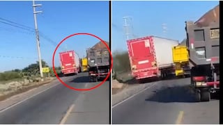 Pisco: captan peligrosa maniobra de tráiler en la vía Los Libertadores