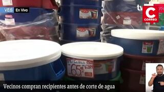 Villa El Salvador: vecinos se preparan ante próximo corte de agua y compran recipientes (VIDEO)