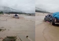 Piura: Choferes arriesgan sus vidas para pasar el río Serrán