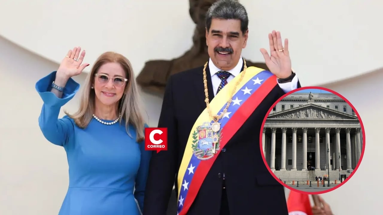 Nicolás Maduro y su esposa Cilia Flores comparecerán ante tribunal federal de Nueva York este lunes. Composición: Diario Correo.