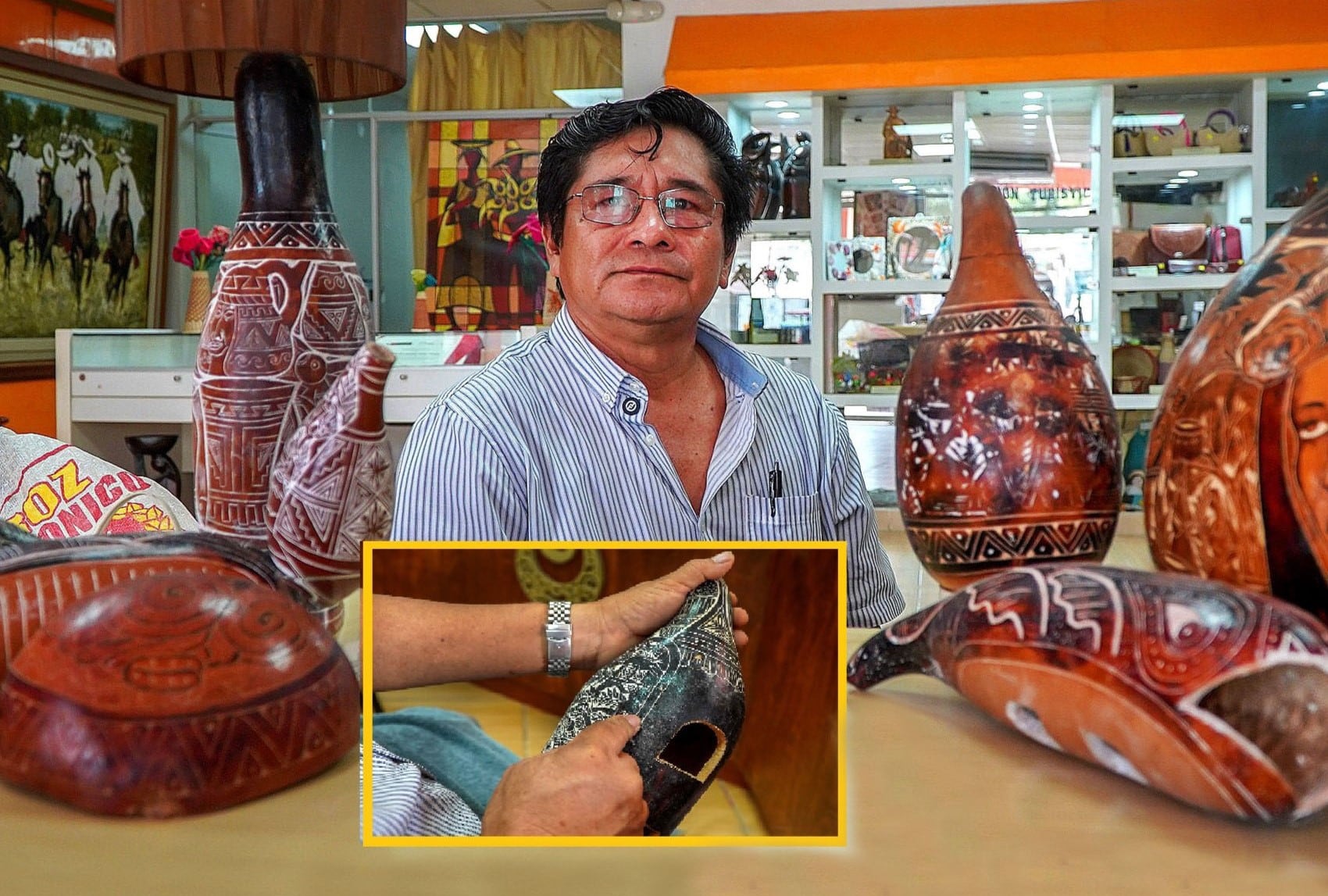 Artista cataquense heredó esta profesión de su padre Juan Ramos.