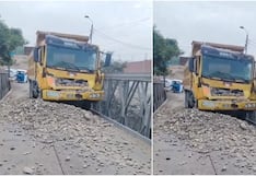 Pisco: puente Murga estuvo al borde del colapso tras impacto de volquete contra su estructura