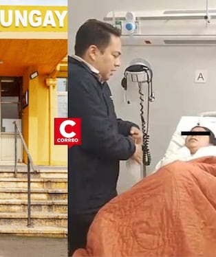 Áncash: Despiden a ginecólogo y obstetra tras consentir parto en pasillo del Hospital de Yungay. Composición: Diario Correo.