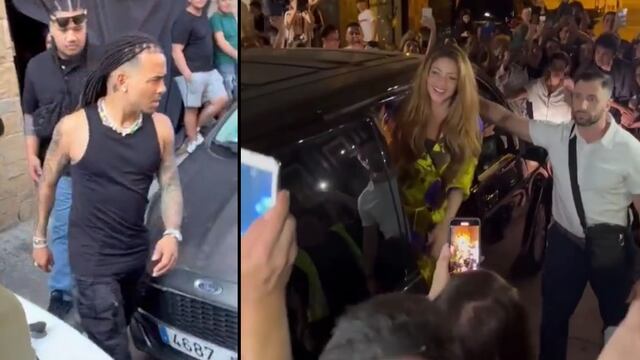 Shakira recibe apoyo total de los españoles que abarrotaron las calles donde grababa un videoclip con Ozuna (VIDEO)