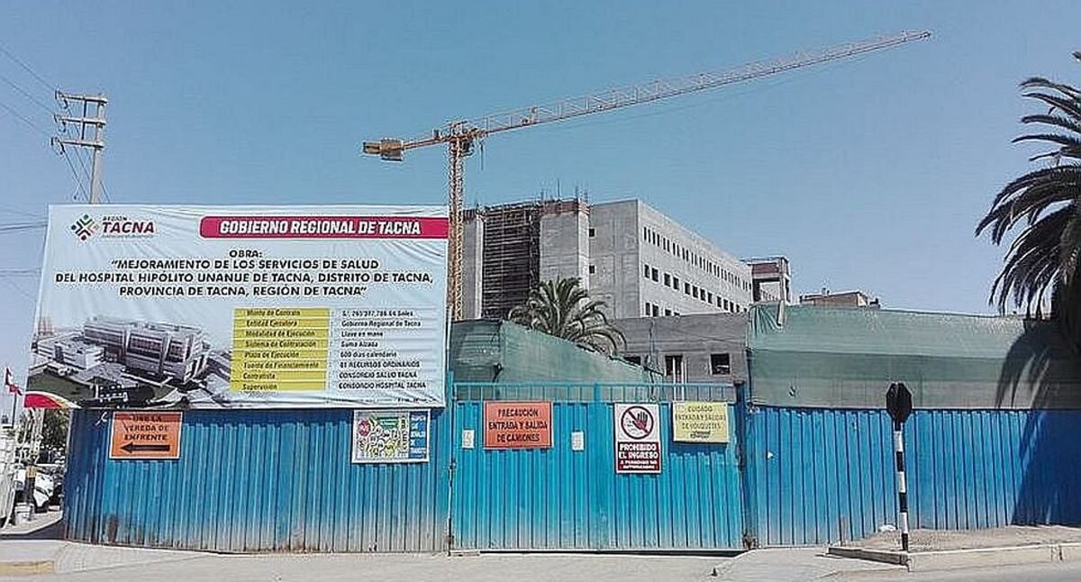El hospital Hipólito Unanue encabeza lista de obras paralizadas. (Foto: Correo)