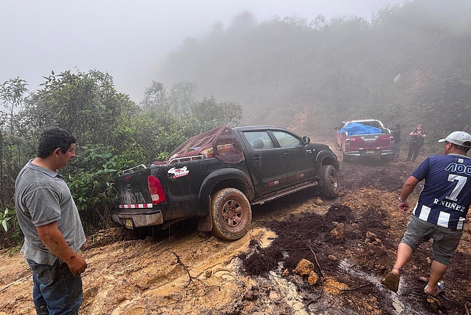 Las fuertes precipitaciones pluviales ponen en riesgo a la población en la sierra de Piura.