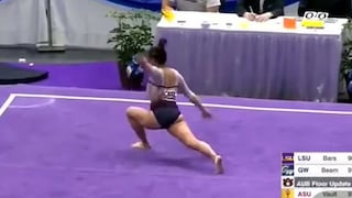 Impactante video muestra el momento en que gimnasta se rompe la piernas mientras competía