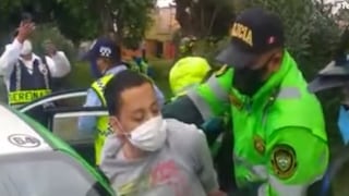 Surco: ciudadano colombiano escupió a serenazgo tras ser detenido (VIDEO)