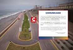 Callao mantiene restringido tránsito en la Costa Verde por oleajes anómalos