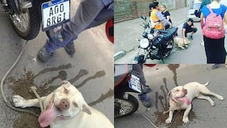 Facebook: hombre ató a perro a motocicleta y lo arrastró por calles (VIDEO)