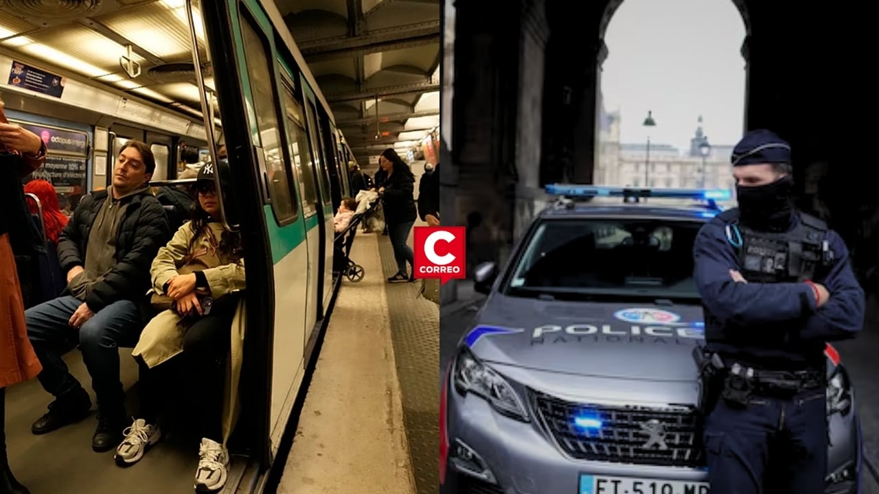 Francia: capturan a hombre de 25 años tras herir con un cuchillo a tres mujeres en el metro de Paris. Composición: Diario Correo.