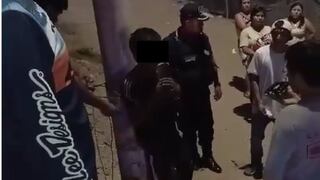 Trujillo: Vecinos amarran en un poste a joven que habría intentado robar en vivienda