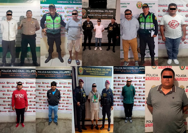 La Policía ejecutó operativos en diferentes sectores de la región y detuvo a los prófugos de la justicia.