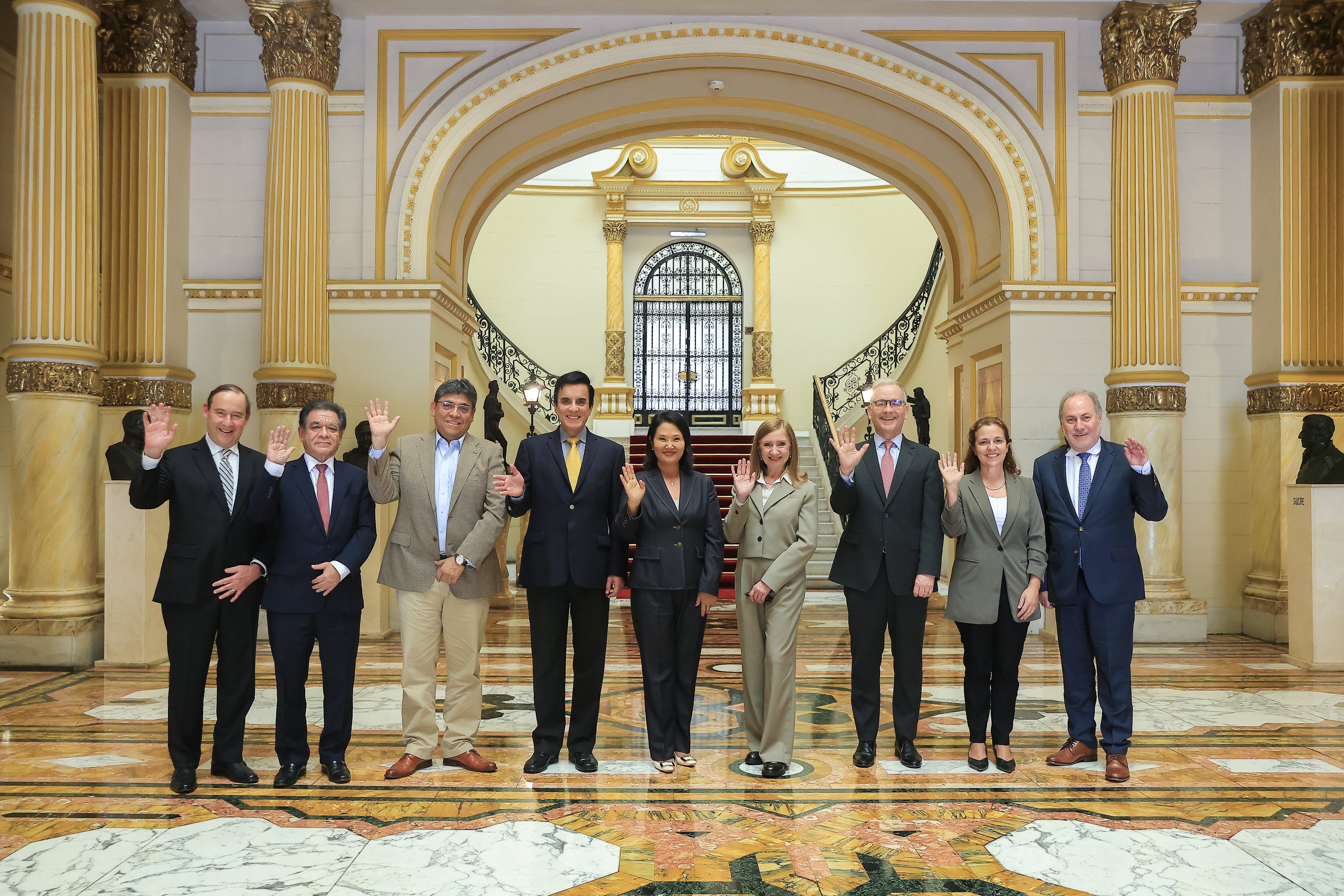 Keiko Fujimori se reunió con el BID para impulsar proyectos de seguridad, El Niño y educación. Foto: Presidencia del Perú.