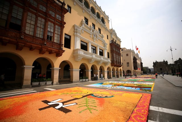 Lima celebró concurso de alfombras florales por Semana Santa (Fotos: César Bueno/GEC)