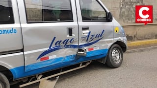 Cuatro heridos deja violento choque entre combi y automóvil en Concepción